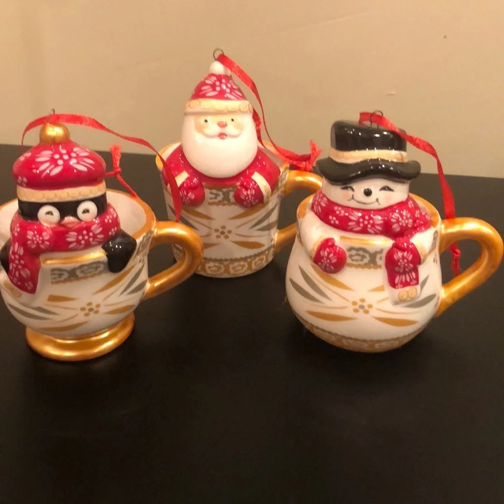 Temp-tations by Tara holiday ornaments set of 3 Christmas tree hanging decor